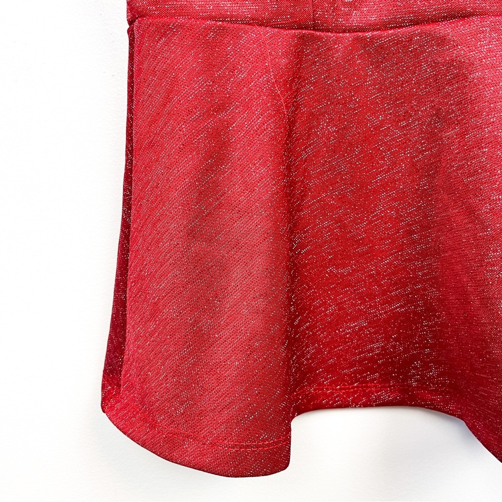 Ricki's Red Metallic Threaded Tank Top Blouse for Holidays - Picture 5 of 12